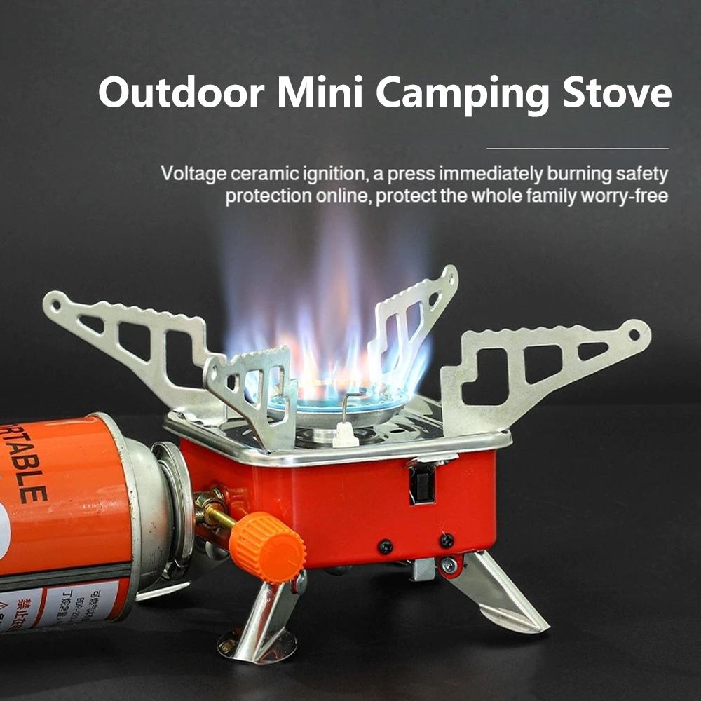 Camping Cooking Heater - 휴대용 접이식 방풍 캠핑 가스 스토브