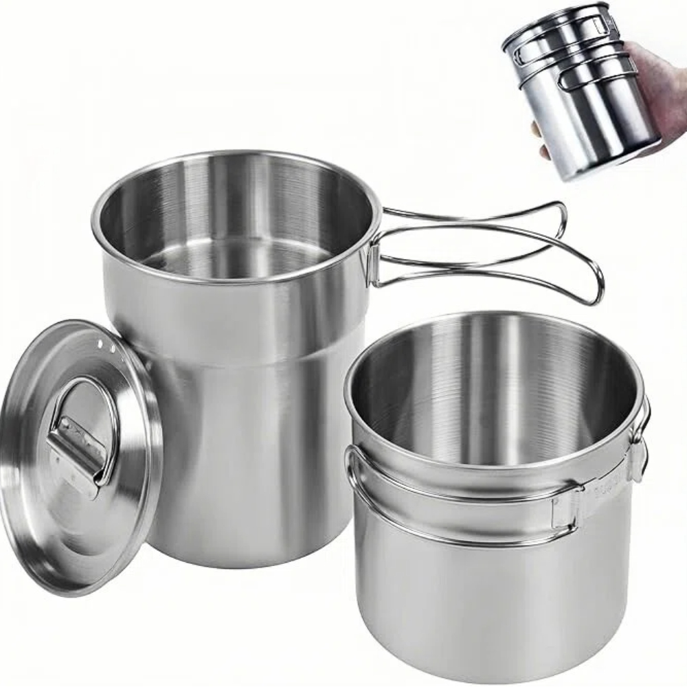 Camping Outdoor Cooking Set - 접이식 캠핑컵 머그컵 캠핑 냄비 조리기구