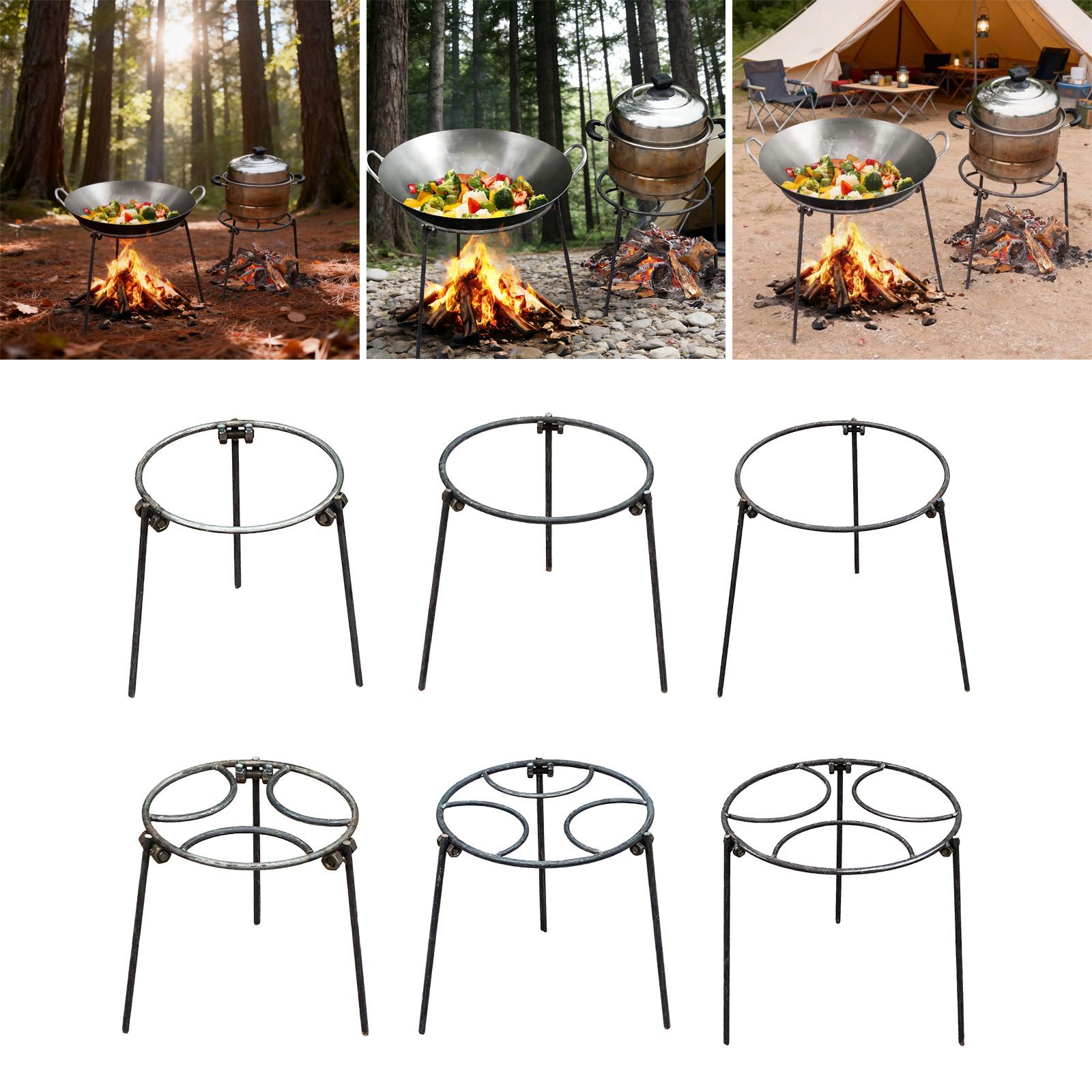 Camping Cooking Heater - 캠프파이어 삼각대, 다목적 웍스 홀더, 오픈