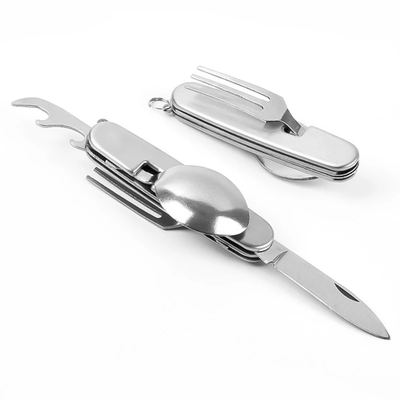 Camping Cooking And Cutlery Set - 캠핑 식기 세트 스테인레스 스틸 접이식