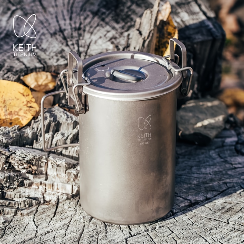 Camping Cooking Bundle - KEITH 순수 티타늄 라이스 쿠커 휴대용