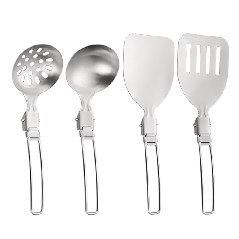 Camping Cooking Bundle - 4PCS 야외 접이식 주방기구 세트 캠핑