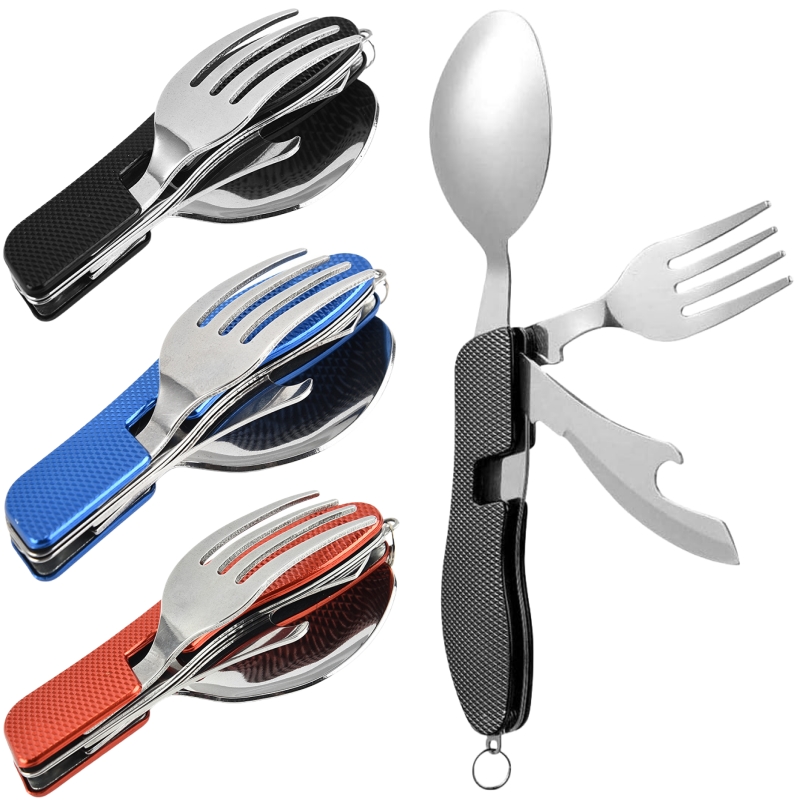 Camping Cooking And Cutlery Set - 4 in1 접이식 캠핑 식기 세트