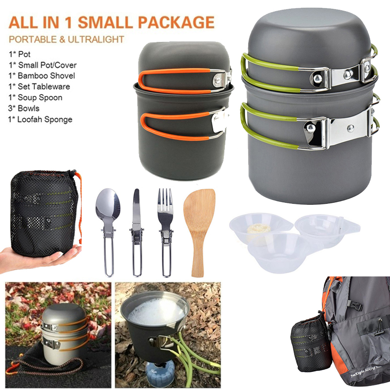 Camping Cooking Kitchen Set - 새로운 캠핑 냄비 휴대용 야외 세트