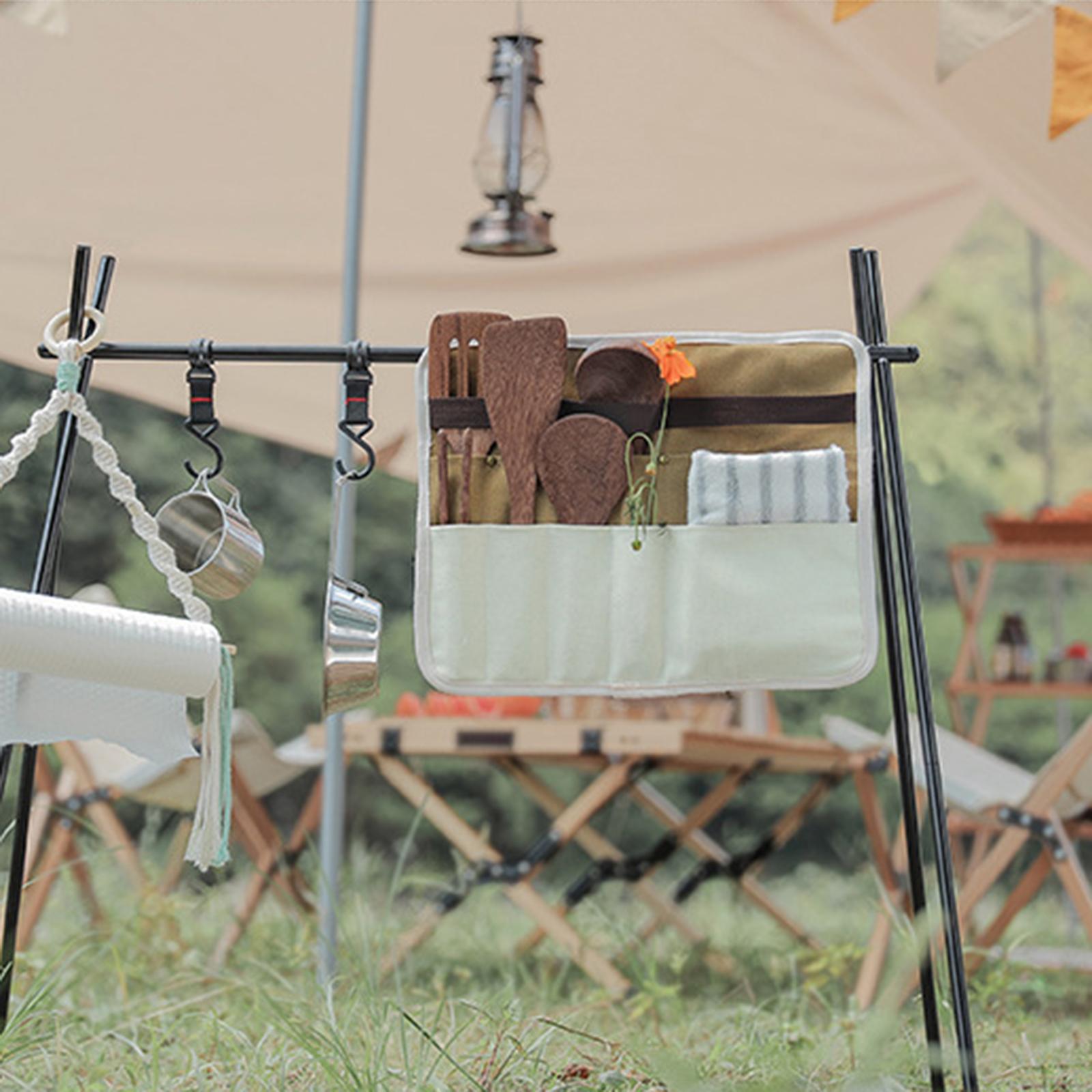 Camping Cooking Utensil Roll - 식기류 보관 가방, 휴대용 접이식 수저