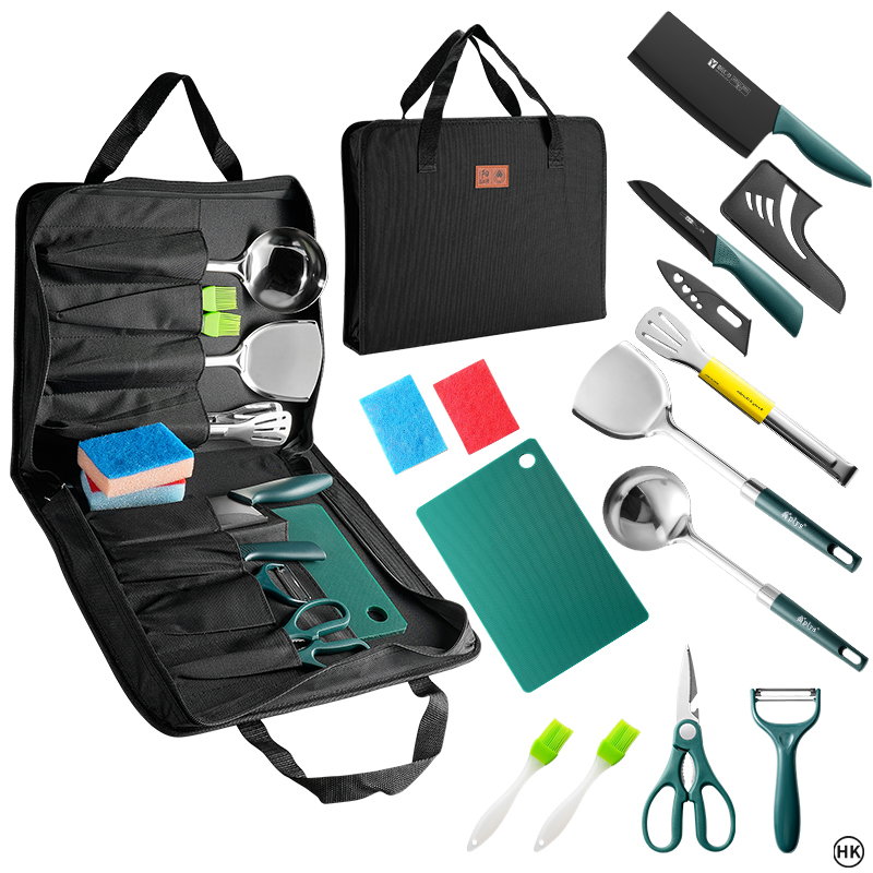 Camping Cooking Essentials - 13PCS 캠핑 요리 세트, 캠핑 필수품,
