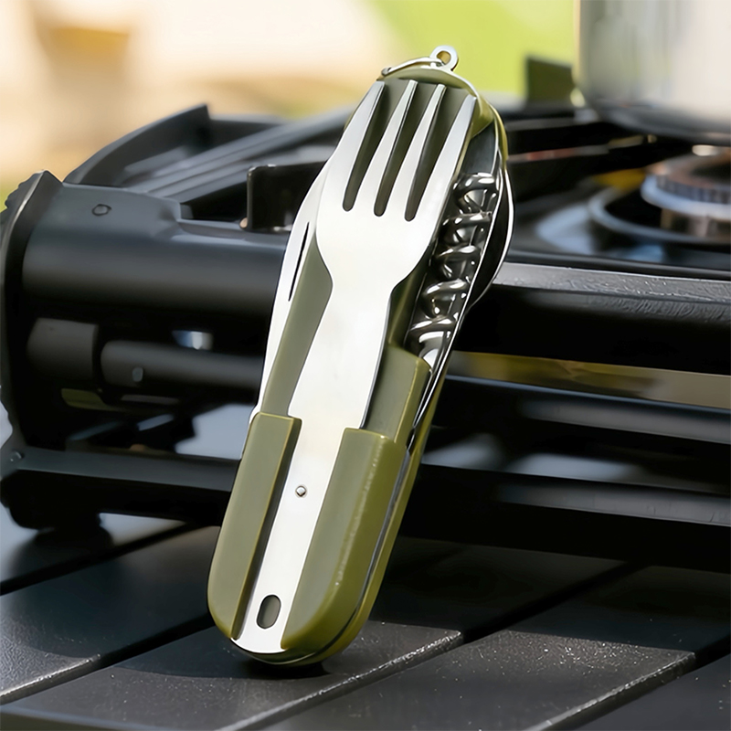 Camping Cooking And Cutlery Set - 새로운 스테인레스 스틸 7in1 캠핑 식기