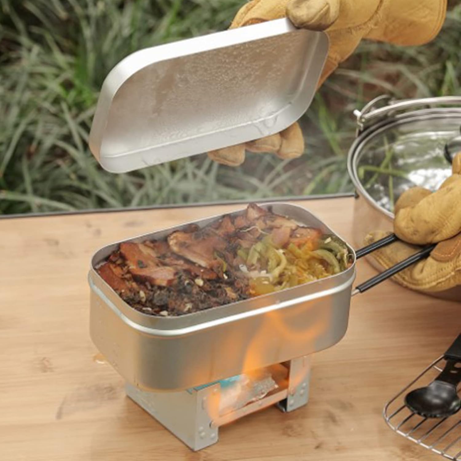 Camping Cooking Books - 접이식 도시락 상자 손잡이, 성인용 도시락