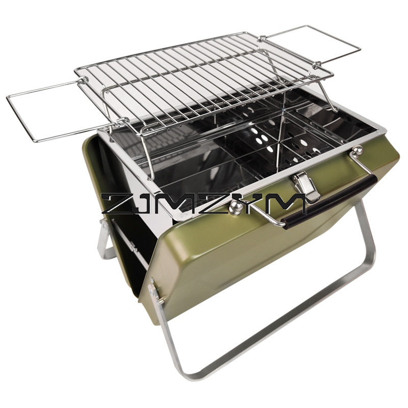 Camping Cooking Grate - 접이식 바베큐 그릴, 높이 조절 가능