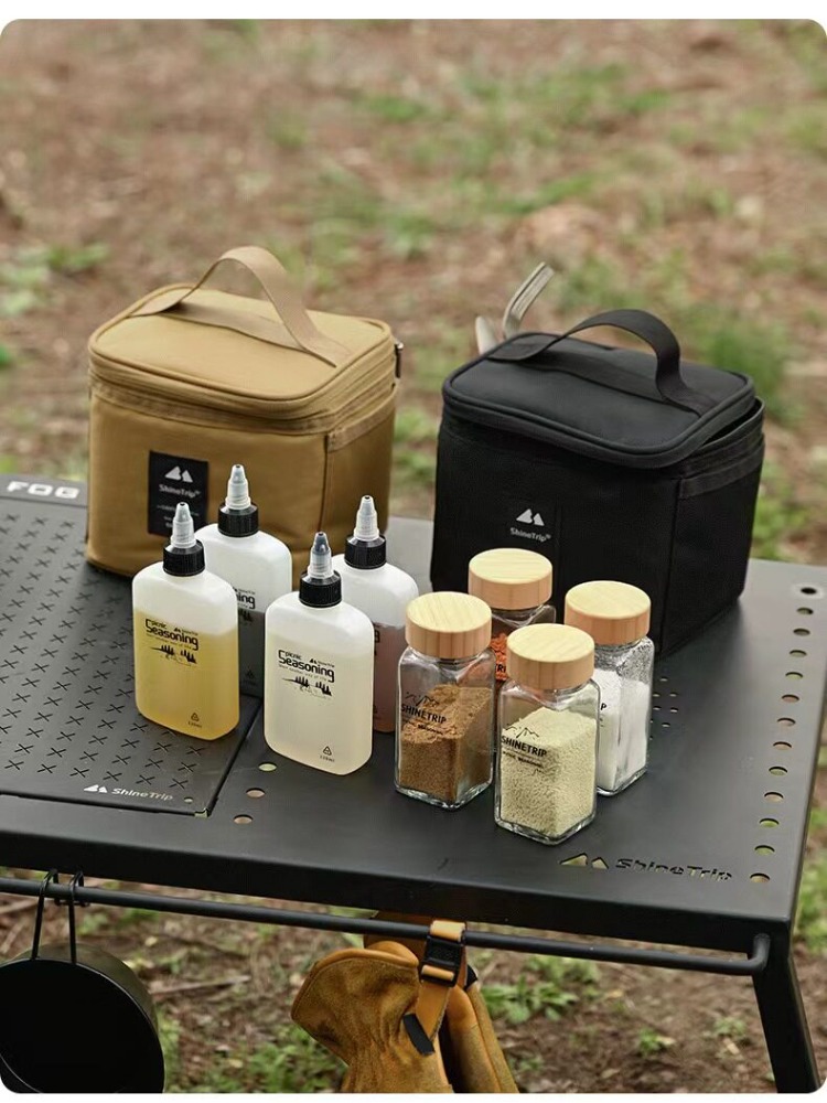 Camping Cooking Set With Bag - 조미료 병 세트 휴대용 보관 가방