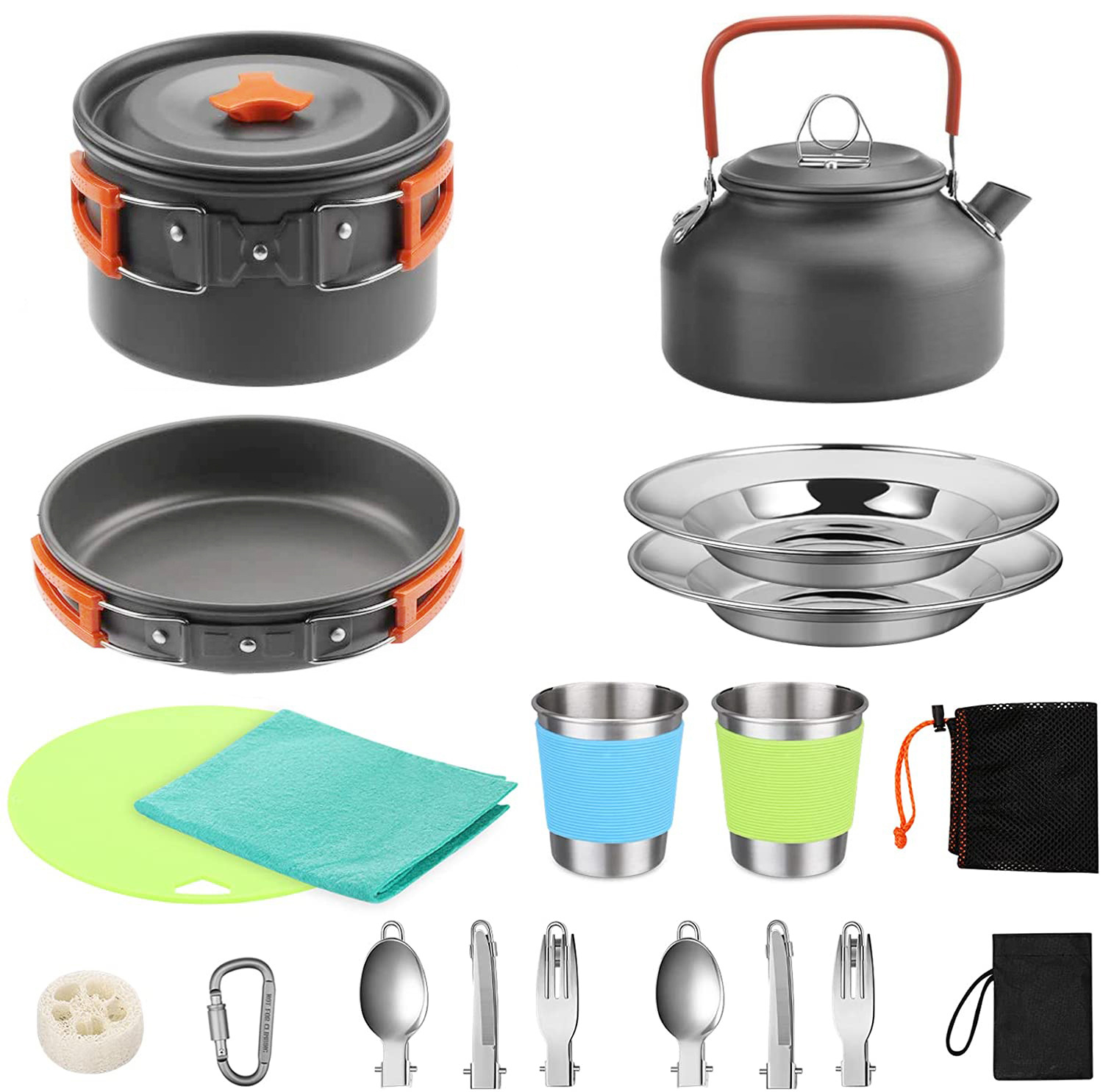 야외 캠핑 조리 세트(주전자 포함), 304 스테인리스 - Camping Cooking Gear Set 리뷰 및 가격