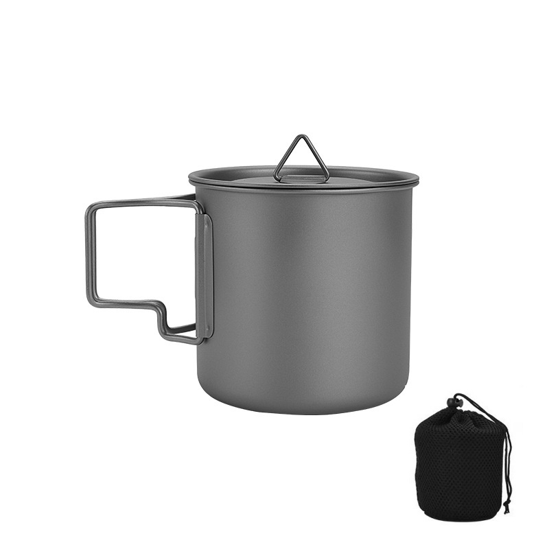 접이식 손잡이가 있는 티타늄 캠핑 머그, 가벼운 휴대용 - Camping Cooking Books 리뷰 및 가격