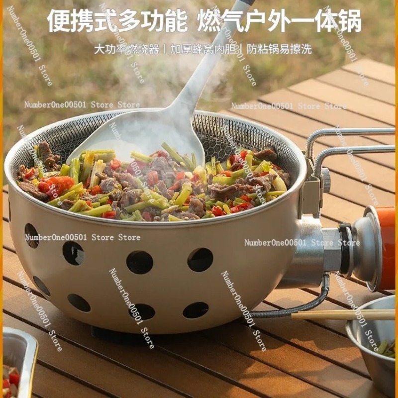 휴대용 야외 조리 냄비 올인원 캠핑 스토브 세트 (쌀  - Camping Cooking Rice 리뷰 및 가격