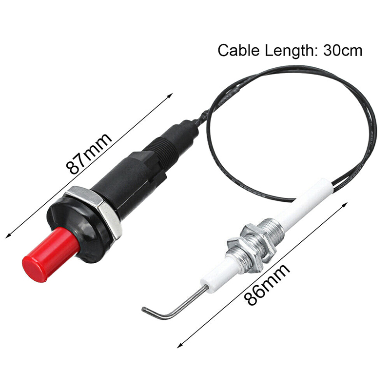 푸시 버튼 피에조 점화기(케이블 포함) 스파크 점화 키 - Camping Cooking Heater 리뷰 및 가격