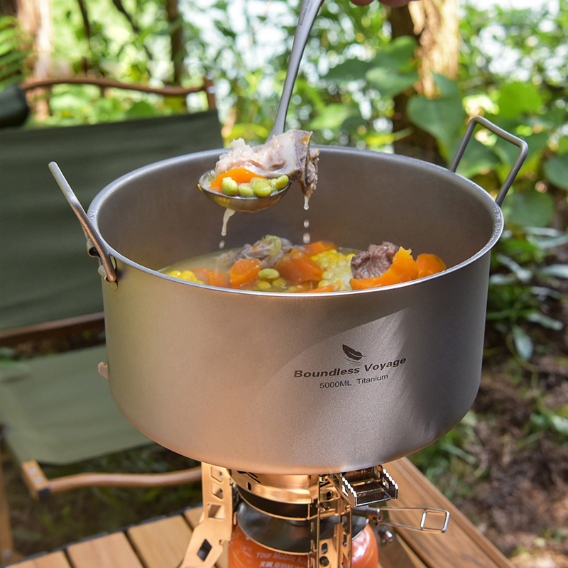 Boundless Voyage 티타늄 냄비, 휴대용 대 - Camping Cooking Books 리뷰 및 가격