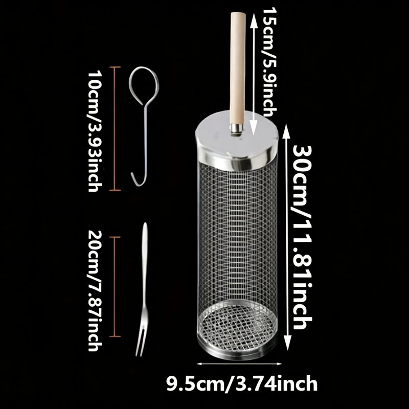 식품 등급 스테인리스 스틸 원형 회전 BBQ 그릴 바스 - Camping Outdoor Cooking Set 리뷰 및 가격