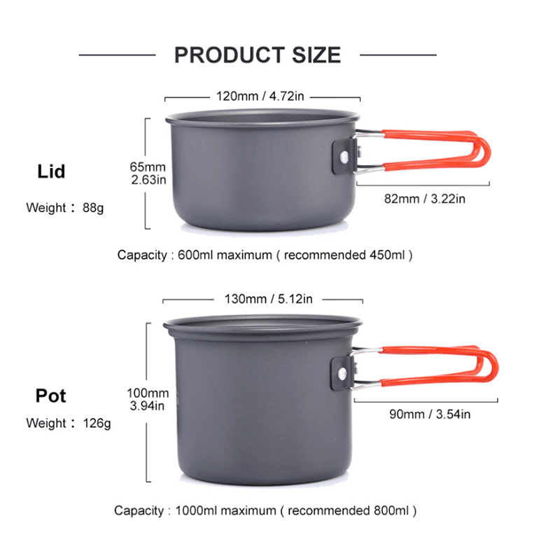 Widesea 캠핑 요리 도구, 야외 식기 냄비, 초경 - Quechua Camping Cooking Set 리뷰 및 가격