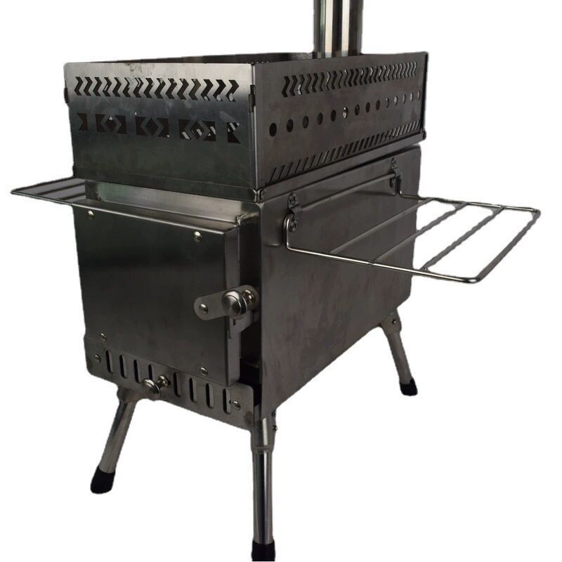 스테인리스 스틸 접이식 장작 난로, 헤비 듀티 휴대용  - Camping Cooking Fire Pit 리뷰 및 가격