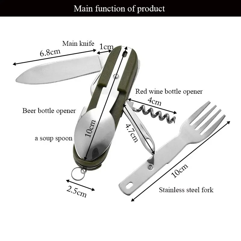 스테인리스 스틸 7 in 1 캠핑 식기 세트 접이식 다 - Camping Cooking And Cutlery Set 리뷰 및 가격