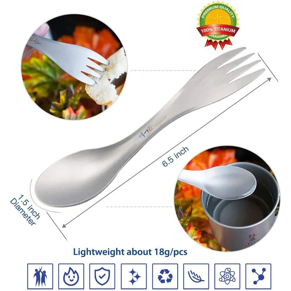 티타늄 스포크 2-in-1 스푼 초경량 조리기구 휴대용 - Camping Cooking Books 리뷰 및 가격