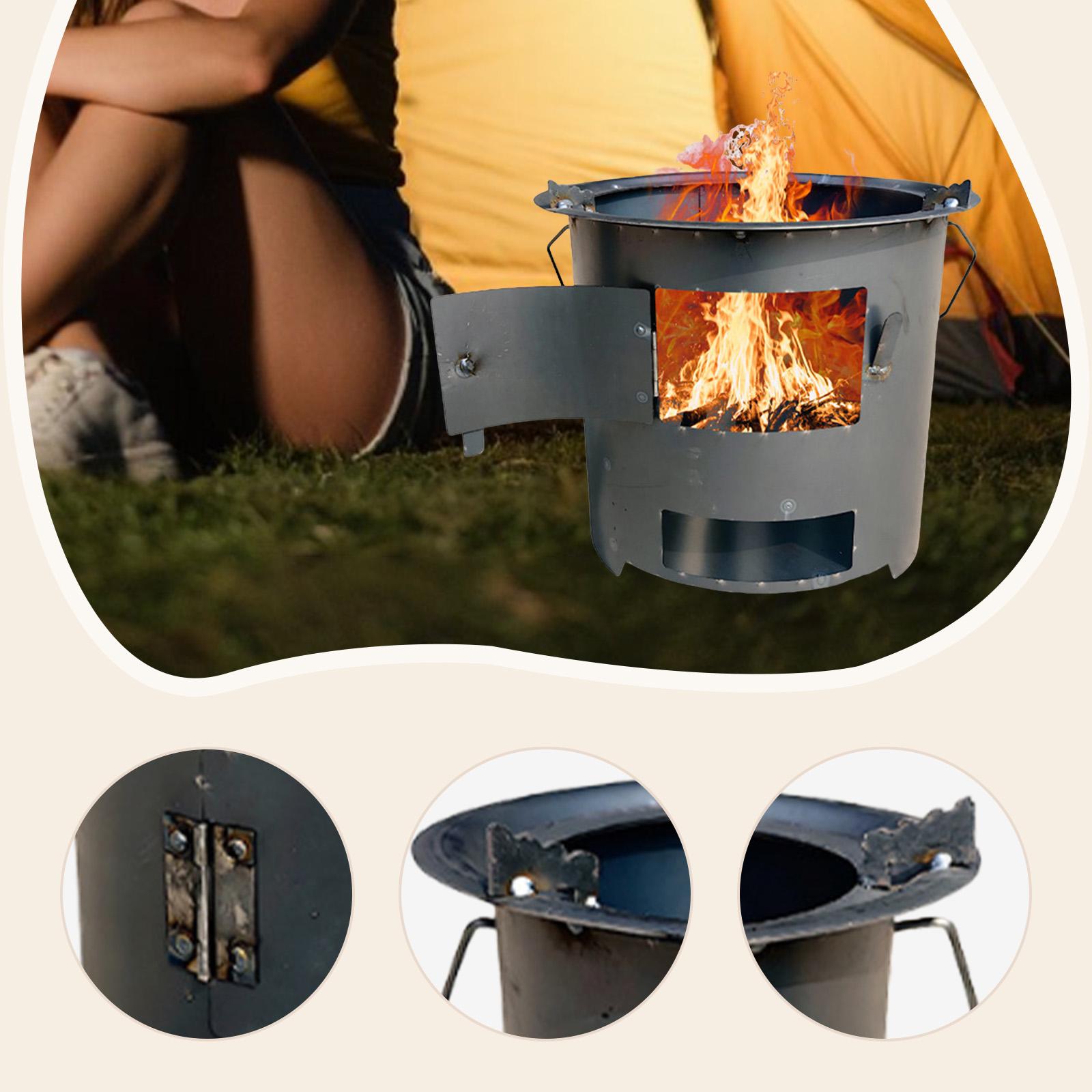 캠핑용 나무 난로 접이식 철제 바베큐 그릴 화덕 요리  - Camping Cooking Fire Pit 리뷰 및 가격