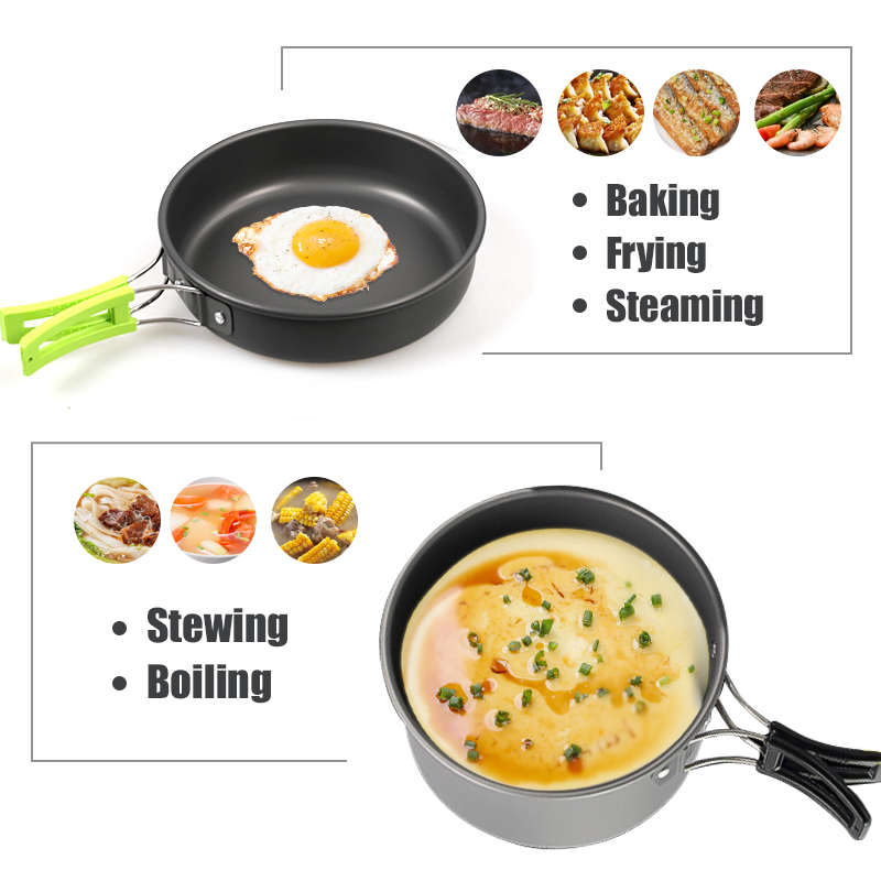 WESTTUNE 캠핑 조리기구 키트 알루미늄 야외 휴대 - Camping Cooking Books 리뷰 및 가격