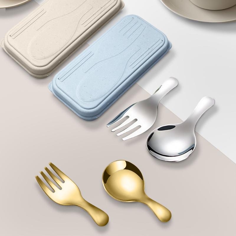 스테인리스 스틸 식기 세트 숟가락 포크 2개 휴대용 박 - Camping Outdoor Cooking Set 리뷰 및 가격