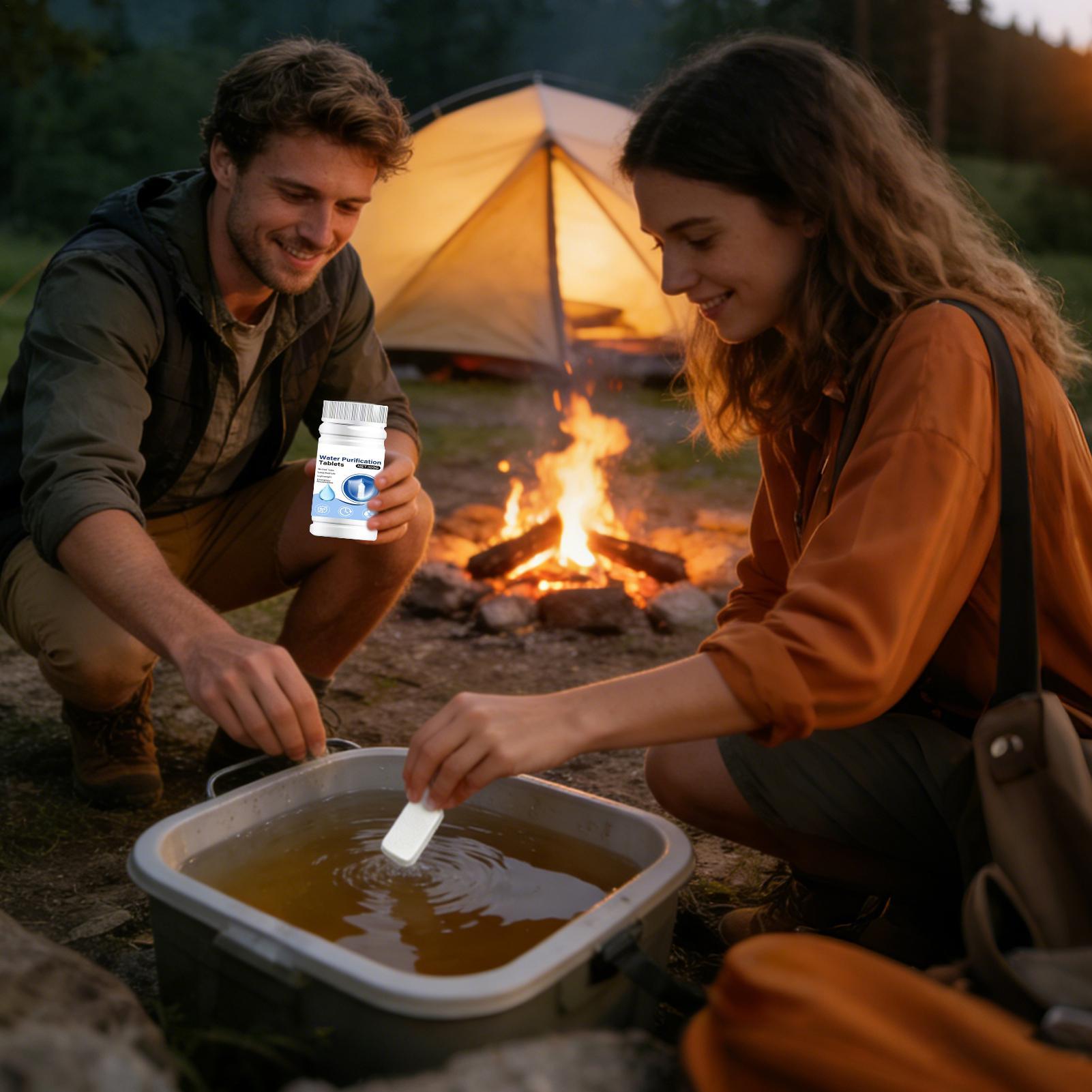 빠르게 용해되는 휴대용 정수 정제, 캠핑, 하이킹, 배 - Water Purification Tablet 리뷰 및 가격