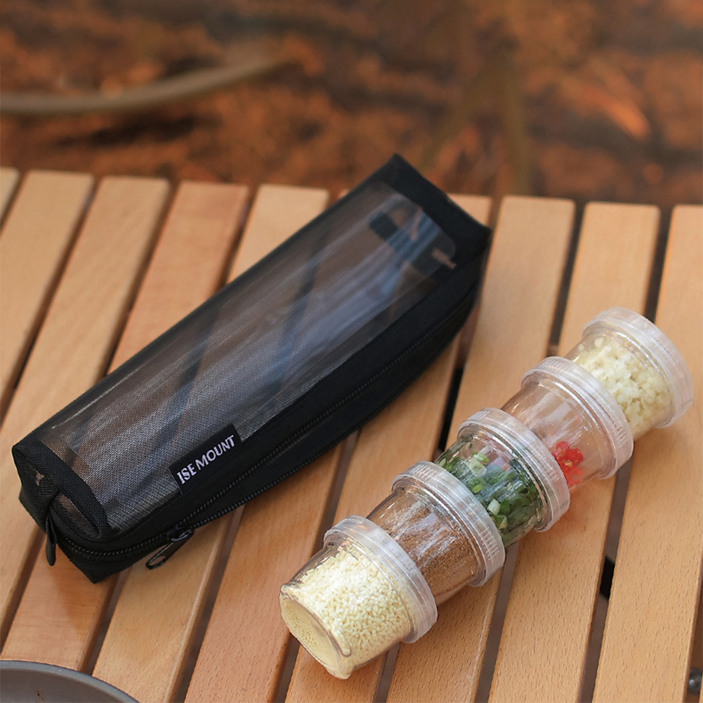 캠핑용 향신료 키트 보관 가방, 5개의 투명 양념병,  - Camping Cooking Set With Bag 리뷰 및 가격