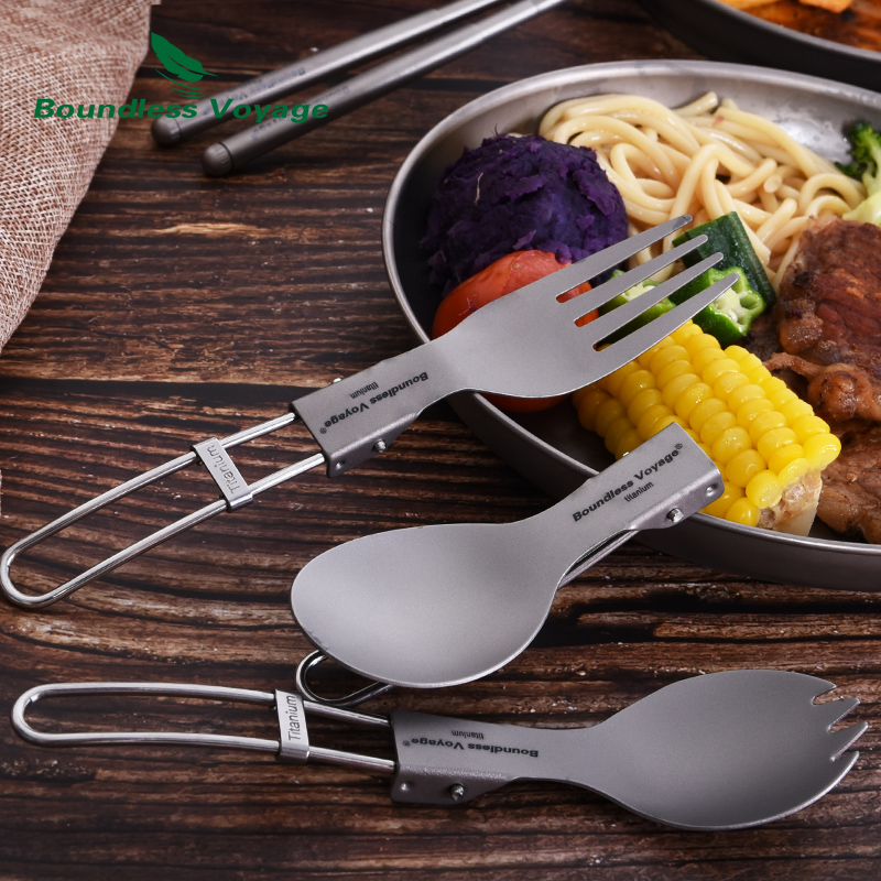 무한 항해 티타늄 캠핑 식기 접이식 스푼 스포크 포크  - Camping Cooking And Cutlery Set 리뷰 및 가격