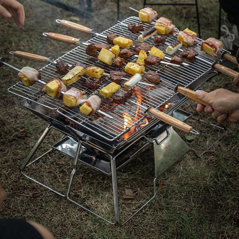 휴대용 캠프파이어 화덕 바베큐 그릴 스테인리스 스틸 접 - Camping Cooking Fire Pit 리뷰 및 가격