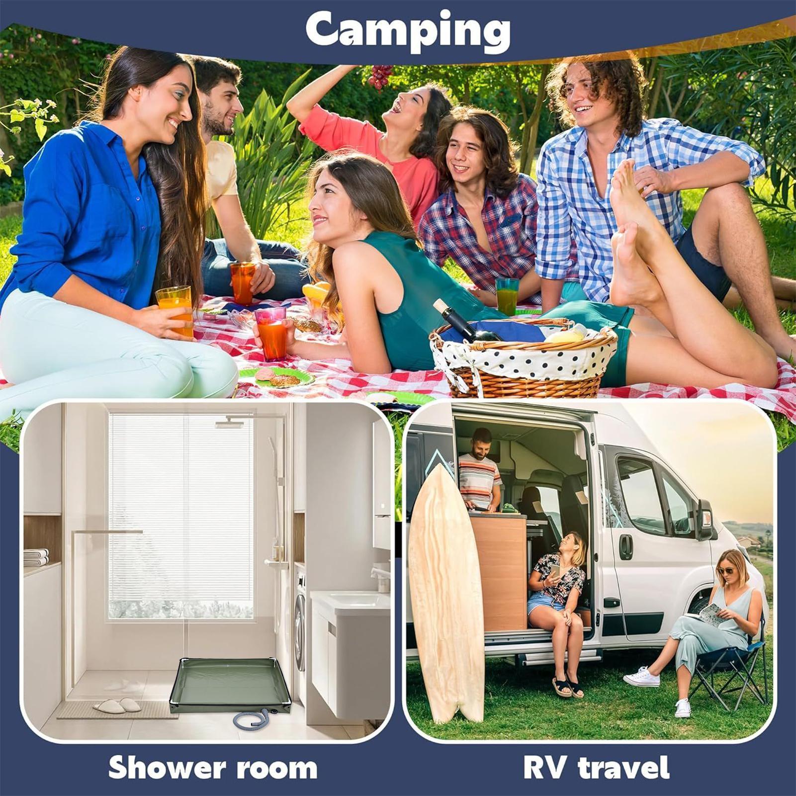 캠핑 샤워 텐트 바닥 매트 야외 텐트 샤워 트레이 접이 - Camping Cooking Griddle 리뷰 및 가격