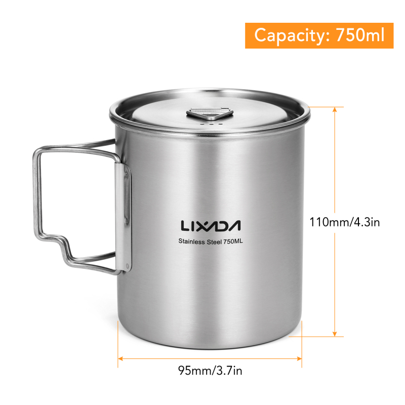 Lixada 야외 스테인레스 스틸 물컵 머그잔, 접이식 - Camping Cooking Set With Bag 리뷰 및 가격