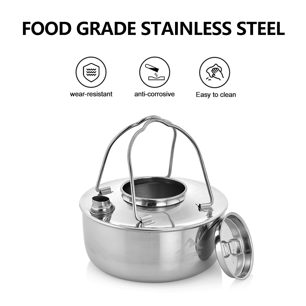 Widesea 야외 캠핑 스테인레스 스틸 주전자, 짧은 - Camping Cooking Essentials 리뷰 및 가격