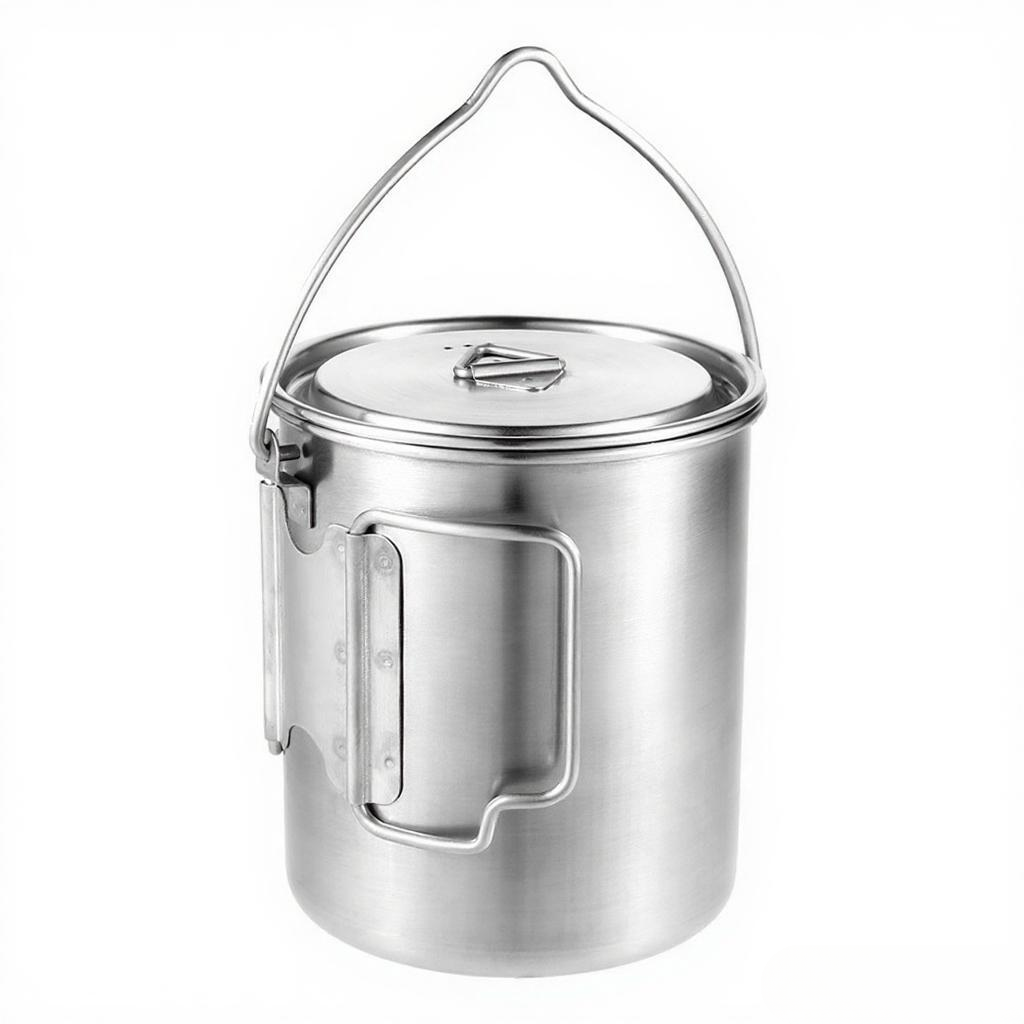 750ml 스테인레스 스틸 냄비 뚜껑과 접이식 손잡이가 - Camping Cooking Cup 리뷰 및 가격