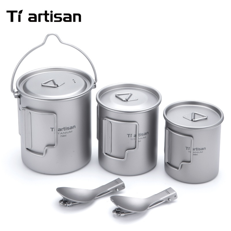 Tiartisan 순수 티타늄 초경량 조리기구 세트 3 - Camping Cooking Bundle 리뷰 및 가격