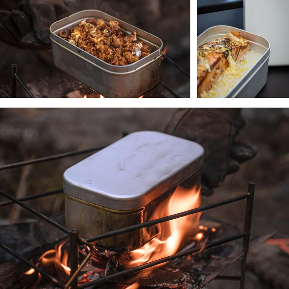 접이식 도시락 상자 손잡이, 성인용 도시락 용기, 알루 - Camping Cooking Books 리뷰 및 가격