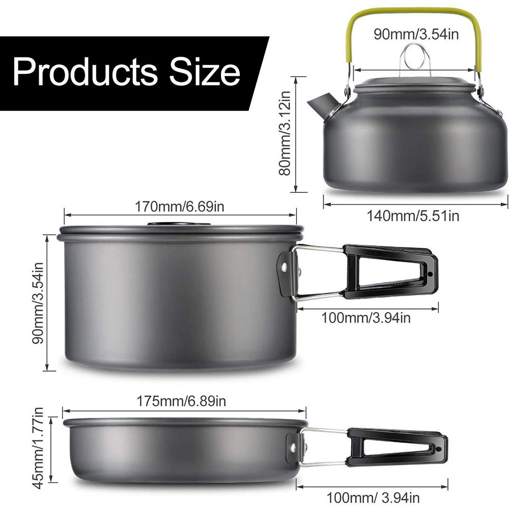 알루미늄 합금 소재로 제작된 야외 캠핑 조리기구 세트, - Camping Cooking Books 리뷰 및 가격